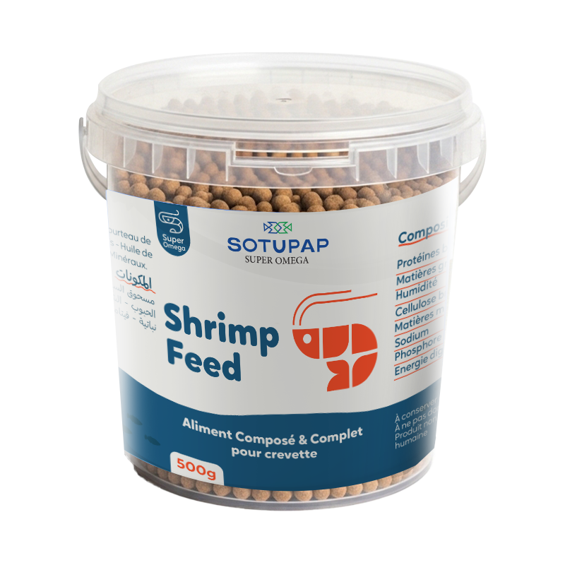 ALIMENT COMPOSÉ ET COMPLET POUR CREVETTES 500g